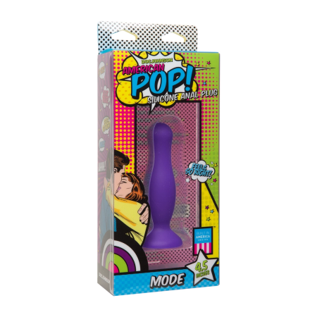 American Pop Mode Silicone Anal Plug 10 cm - Ergonomic, Soft Touch, Black