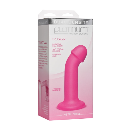 Doc Johnson The Tru Curve Platinum Silicone Intimate Model 6'' Curved Pink
