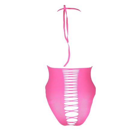 NEON High-Cut UV Active Bodysuit Neon Pink Stretchy XS-XXXXL