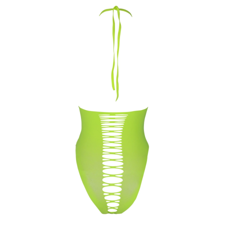 NEON High-Cut UV-Activated Bodysuit, Neon Pink, Flexible Fit