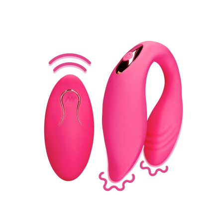 Loveline Wild Strawberry Remote-Controlled Couple Device Silicone Red