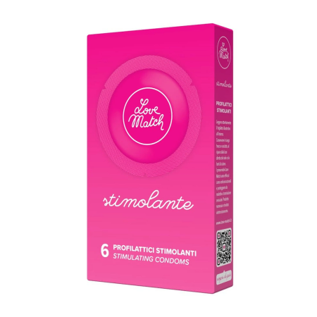 Love Match Stimolante Anatomical Textured Latex Condoms 6 pcs