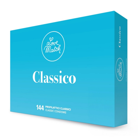 Love Match Classico Premium Condoms 144-Pack Comfort Fit Lubricated