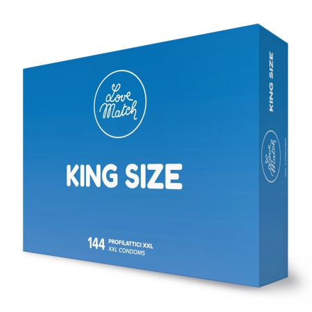 Love Match King Size XXL Condoms 60 mm 144-Pack Extra Comfort Fit