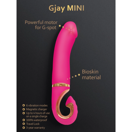 Gvibe Gjay Mini Wildberry - Compact Intimate Device, 6 Modes, Bioskin