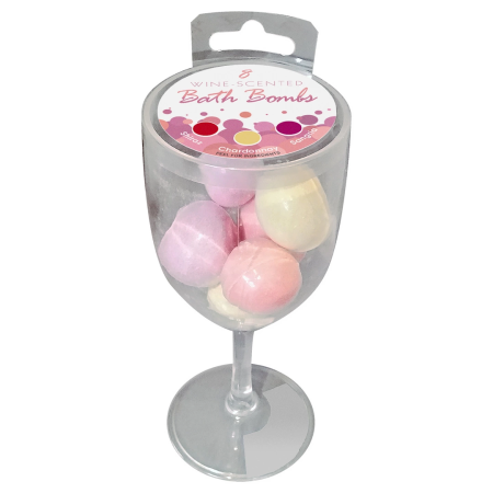 Fizz Creations Wine Collection Scented Bath Bombs Set 8 pcs Gift Glass