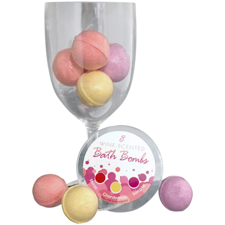 Fizz Creations Wine Collection Scented Bath Bombs Set 8 pcs Gift Glass