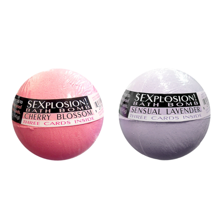 Sexplosion Bath Bombs Set - 6 Pieces, 3 Fragrances, Waterproof Cards