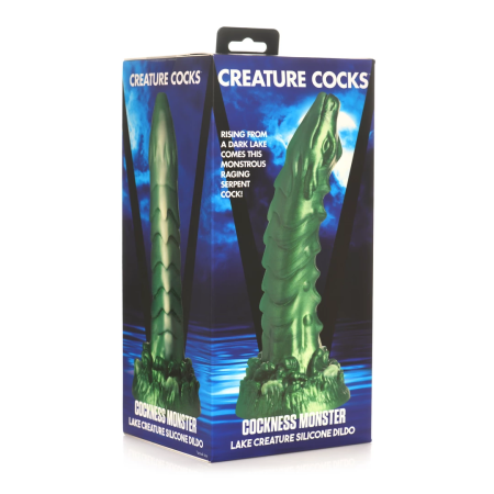 Creature Cockness Monster Silicone Intimate Device Green - Suction Base