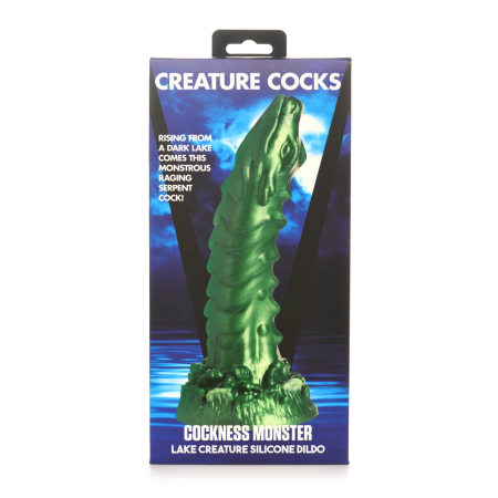 Creature Cockness Monster Silicone Intimate Device Green - Suction Base