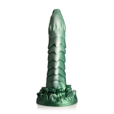 Creature Cockness Monster Silicone Intimate Device Green - Suction Base