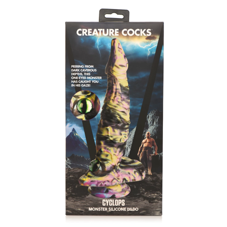 Creature Cocks Cyclops Silicone Model Yellow/Purple/Black Large Fantasy