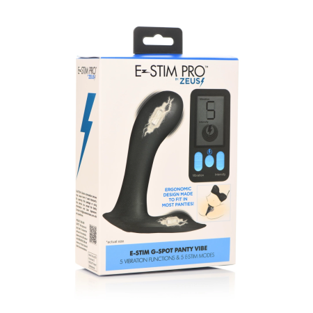 E-Stim Pro G-Spot Panty Vibe Black - Electro-Vibration System