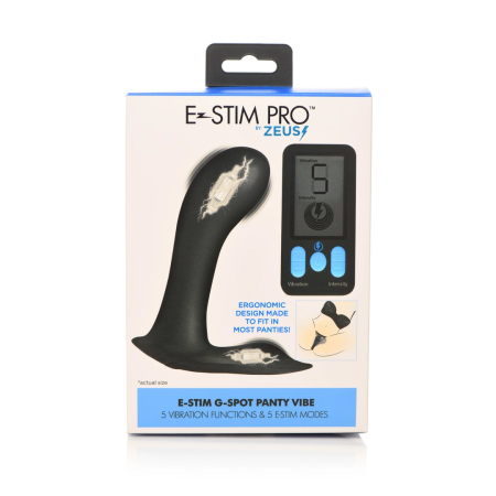 E-Stim Pro G-Spot Panty Vibe Black - Electro-Vibration System