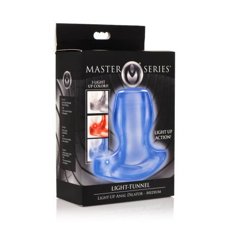 XR Brands Light-Tunnel Intimate LED Tunnel Plug Medium Clear