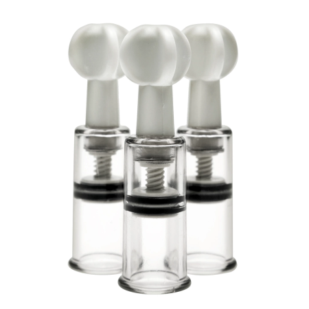 XR Brands Twisted Triplets Compact Suction Cylinder Set Clear ABS