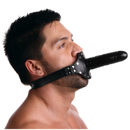 XR Brands Ride Me Adjustable Mouth Restraint Black Leather System