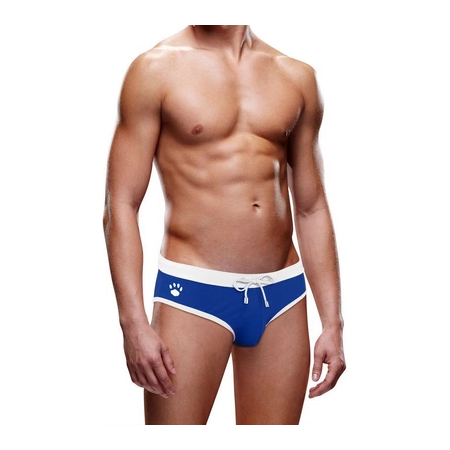 Prowler Swim Brief L Blue - Athletic Fit with White Trim