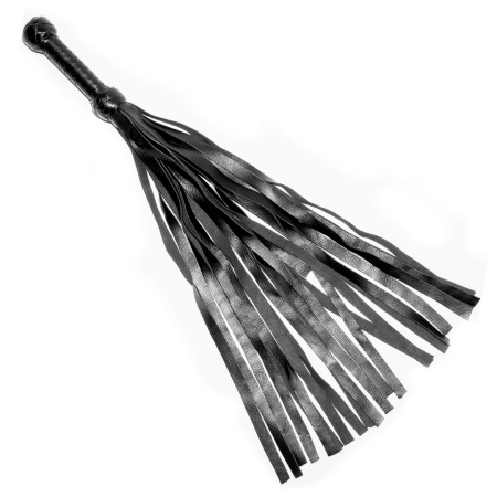 Prowler RED Flogger 66cm - Black Braided Leather Impact Tool