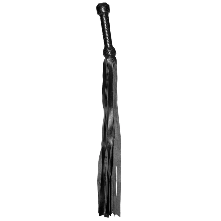 Prowler RED Flogger 66cm - Black Braided Leather Impact Tool