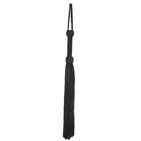 Prowler RED Leather Suede Flogger Black - Sturdy Suede Handle, Long Strands