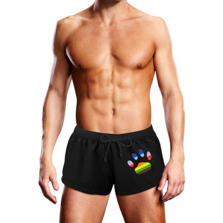 Prowler Swim Trunk Black Oversized Paw M - Quick-Dry, Pride Design