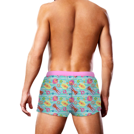 Prowler Swim Trunks M - Colorful Poolside Print, Quick-Dry, Drawstring