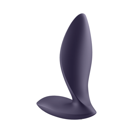 Satisfyer Power Plug Black - Silicone Anal Device with Bluetooth Control