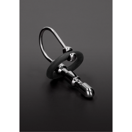 Triune Stainless Steel Bumpy Urethral Expander with Glans Ring, Silver