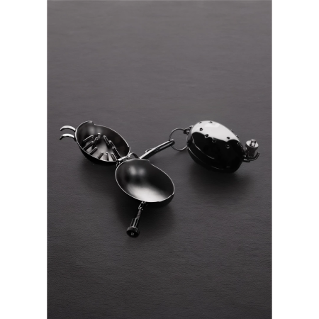 Shots Steel Evil Shells Intimate Pressure System Silver Adjustable