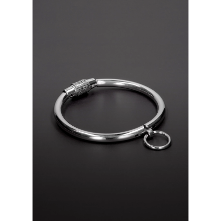 Master Series Steel Combination Lock Collar Medium - Secure Stainless Design