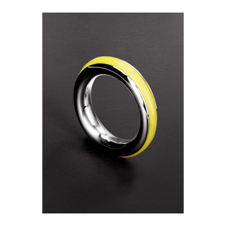 Cazzo Tensions Stainless Steel Ring 45mm with Silicone Inlay - Red