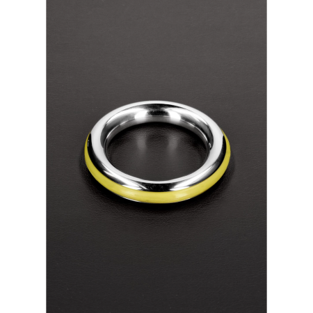 Cazzo Tensions Stainless Steel Ring 45mm with Silicone Inlay - Red