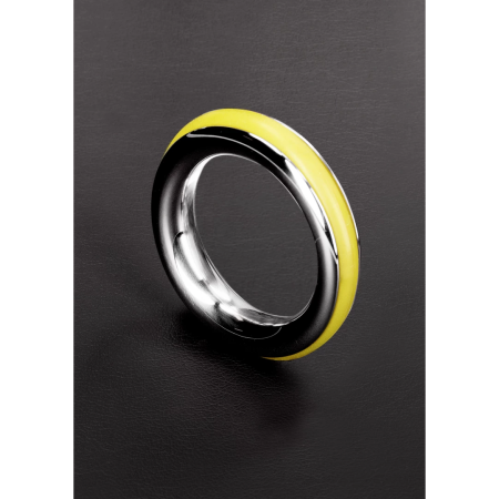 Cazzo Tensions Stainless Steel Ring 45mm with Silicone Inlay - Red