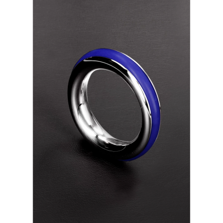 Cazzo Tensions Steel Ring 45mm with Silicone Inlay - Red Accent