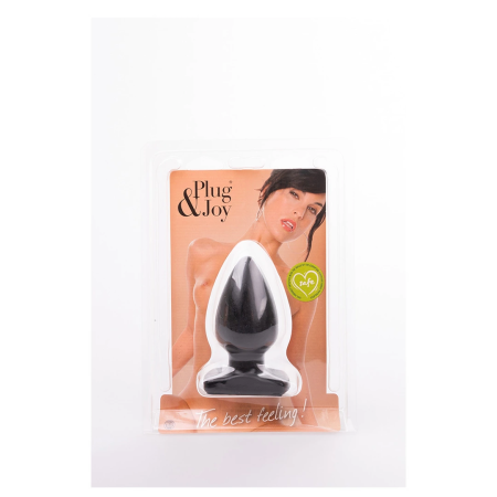 Buttplug and Joy M Black - Anatomical Silicone Plug, Medium Size