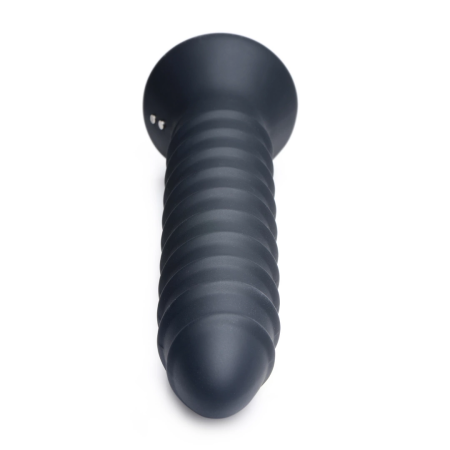 Master Series Power Screw Silicone Spiral Vibrator Black 20 cm