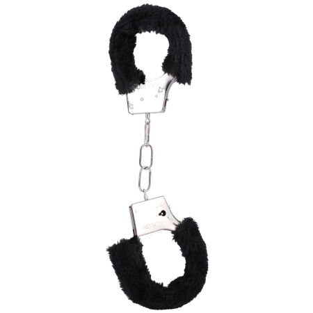 Pipedream Furry Cuffs Black - Comfortable Faux Fur Restraint System