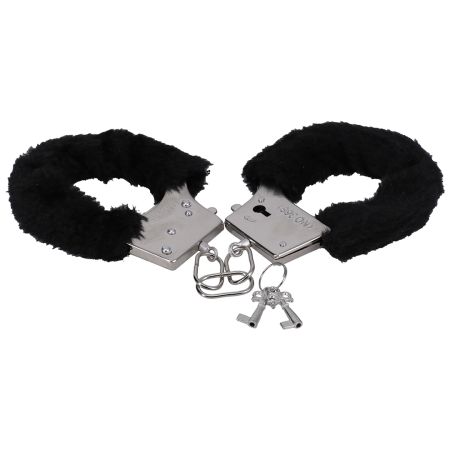 Pipedream Furry Cuffs Black - Comfortable Faux Fur Restraint System
