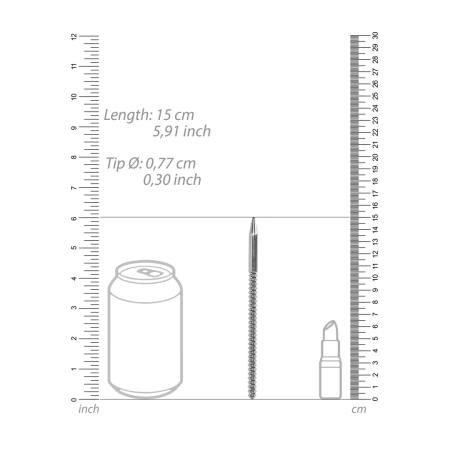 Mystim Stainless Steel Ribbed Dilator 0.3/8 mm - Precision Medical-Grade Tool