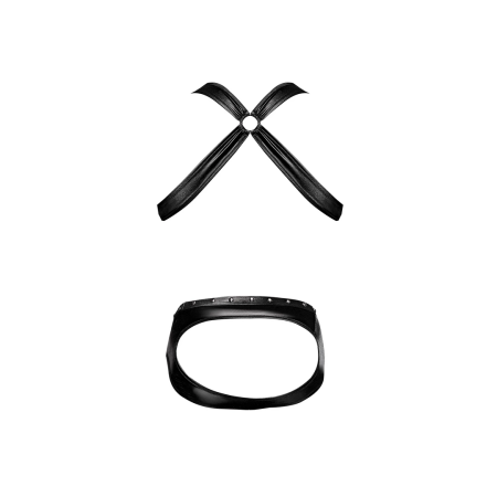 Male Power Uranus L/XL Harness-Style Jock Briefs with Straps Black