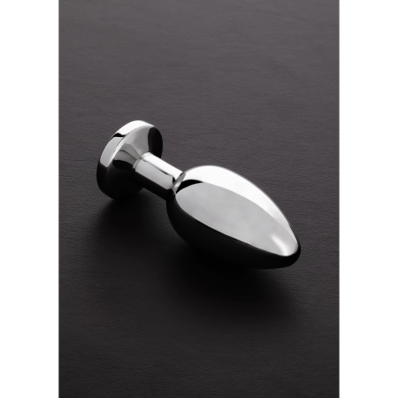 Ouch! Stainless Steel Plug Large with Decorative Gemstone Base