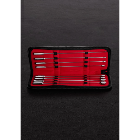 Shots Rosebud 8-Piece Stainless Steel Sounding Set in Leather Case