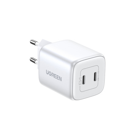 Ugreen CD294 GaN 2 x USB-C 45W QC PD (balta)