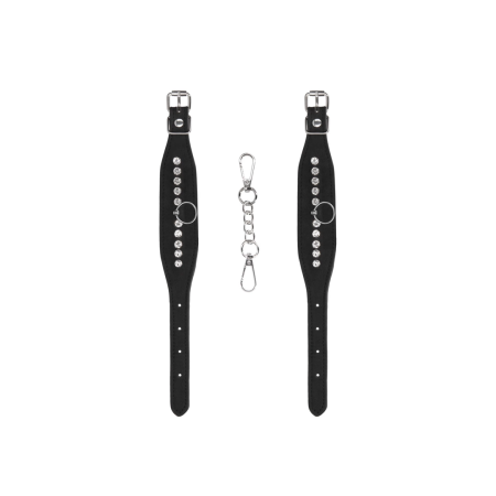 DIAMOND Diamond Studded Adjustable Faux Leather Wrist Restraints