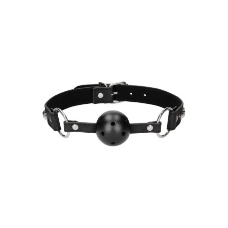 EasyToys Diamond Series Adjustable Breathable Ball Gag Black Strap