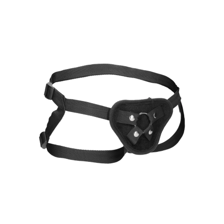 Ouch! Adjustable Intimate Harness with Universal O-Ring - Black