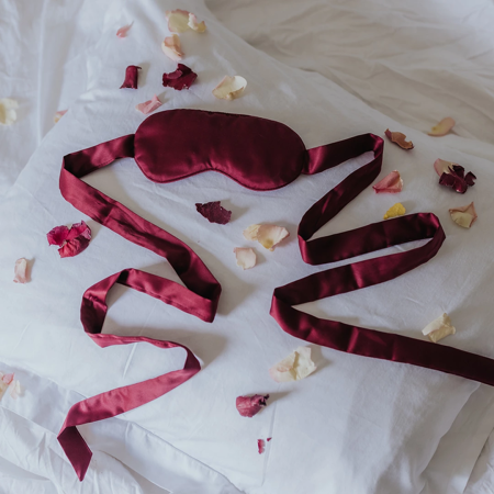 Blossom Eye Mask Purple - Silky Soft Relaxation Sleep Mask