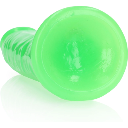 RealRock Glow Slim Intimate Machine with Suction Cup 22.5cm Green