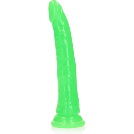 RealRock Glow Slim Intimate Machine with Suction Cup 22.5cm Green